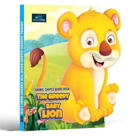 Buy The Greedy Baby Lion Animal Shaped Story Board Book - Engaging and ...