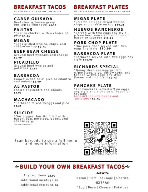 Menu at Casa Moreno's restaurant, Austin, E Ben White Blvd