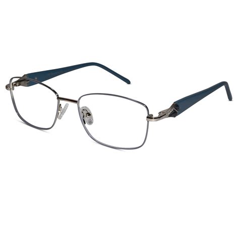 Blue Designer Rimless Cat eye Eyeglasses For Women – LensKandy