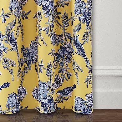 Lush Decor Farmhouse Bird & Flower Insulated Grommet 100% Blackout ...