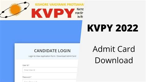 KVPY 2022 Admit Card Released at kvpy.iisc.ernet.in, Get Direct Link ...