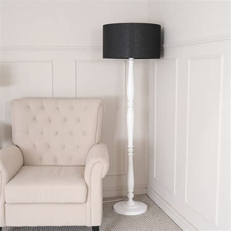 Victoria White Wood Floor Lamp Base