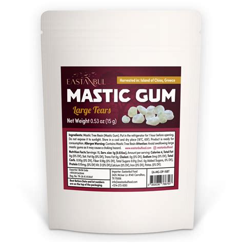 Eastanbul Mastic Gum Chewing Gum 0 53oz 15g Mastic Chewing | Desertcart ...
