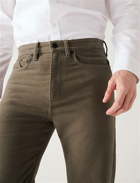 Buy Regular Fit Moleskin Trousers at Marks & Spencer