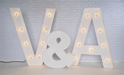 Large Light Up Marquee Letters For Hire | Vowed & Amazed