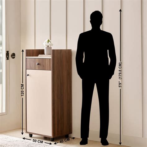 Buy Addison 10 Pairs Shoe Cabinet with Drawer - Beige from Home Centre ...