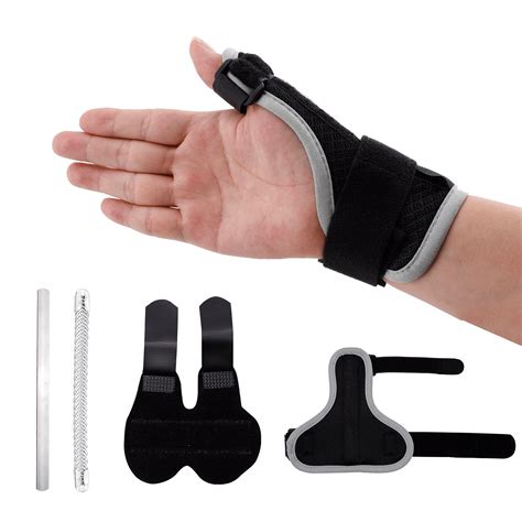 Buy Thumb Splint Brace with Trigger Finger Splint, Reversible Thumb ...