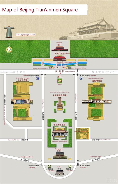 Beijing Tiananmen Square Map - Maps of Beijing