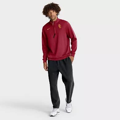Men's Nike Cardinal USC Trojans 2025 Coaches Premium Dri-FIT Half-Zip ...