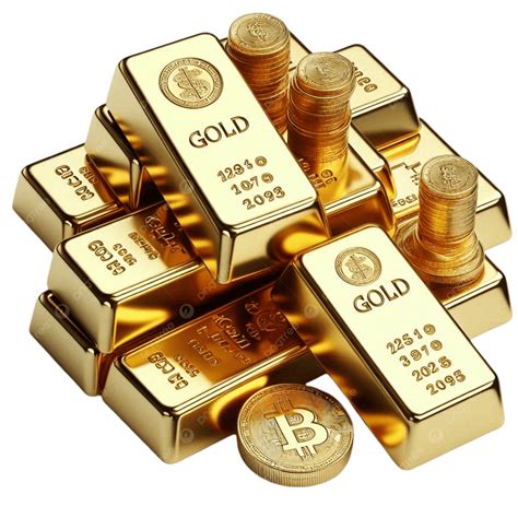 3d Heavy Gold With Pure Coins Are On Transparent Background, 3d Heavy ...