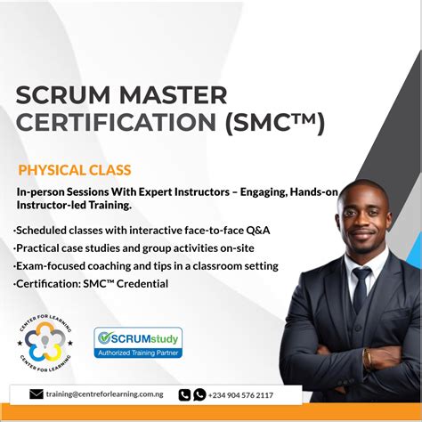 Scrum Master Certification (SMC™) - Physical Class - Center for ...