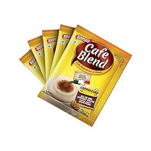 KOPIKO Cafe Blend Cappuccino All In 1 Premix Instant Coffee - 125 Gm|5 ...