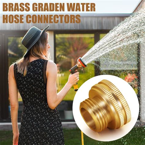Buy Solid Brass Garden Hose Adapter, 3/4'' GHT Garden Hose Male x 1 ...