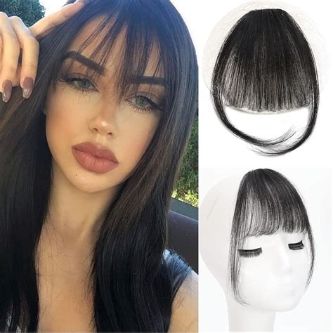 Amazon.com : Clip In Bangs 100% Human Hair Bangs Clip In Hair ...