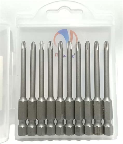 Mass Pro 1/4" Hex Shank Length 70mm PH1 Magnetic Phillips Screwdriver ...