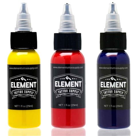Buy Element Tattoo Supply Blue Yellow Red Primary Colors Element Tattoo ...