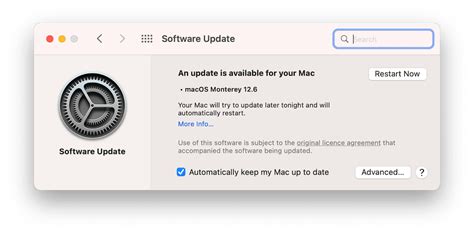 Mac Software Update 的图像结果