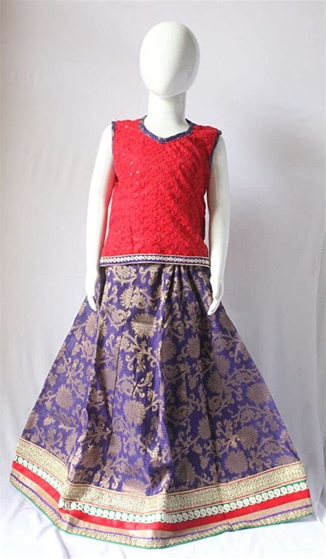 Buy Indu Fashion Designer kids Langa Blouse, Lehanga Blouse, Pattu ...