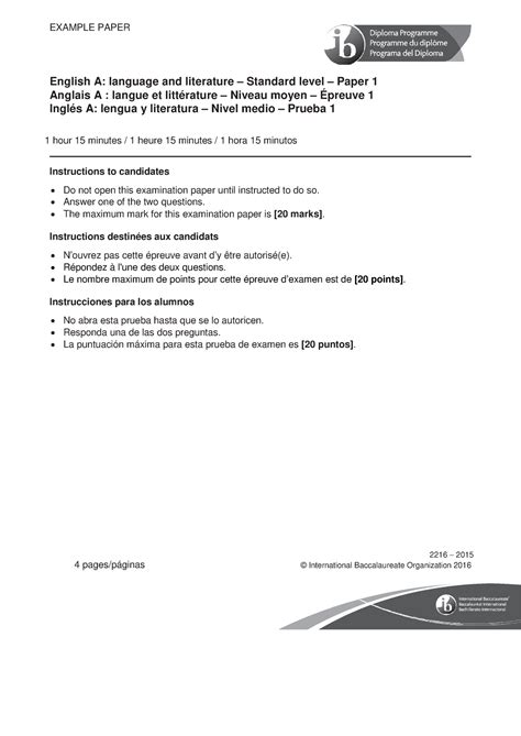 LL-p1 example paper-SL en copy - EXAMPLE PAPER English A: language and ...