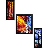 Home Attire Synthetic Landscapes Wall Painting, Black, 86.36 cm x 55.88 ...