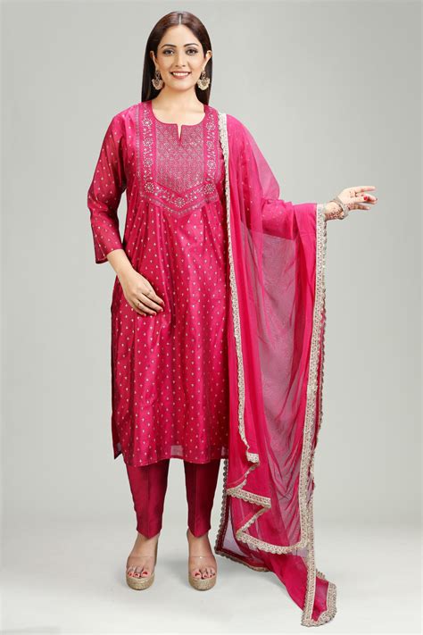 Buy Chanderi Kurta Sets for Women – Cotton Culture