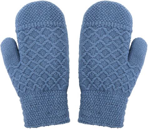 Custom Women's Winter Fair Isle Knit Sherpa Lined Mittens Knit Hand ...