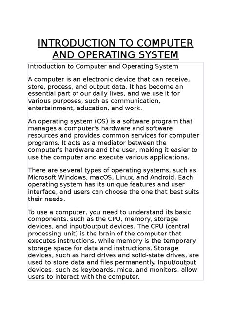 Image result for Computer Operating System Introduction Photo