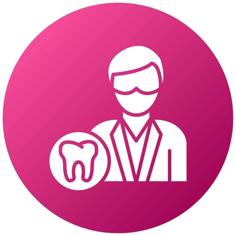 Estilo do ícone do dentista masculino | Vetor Premium