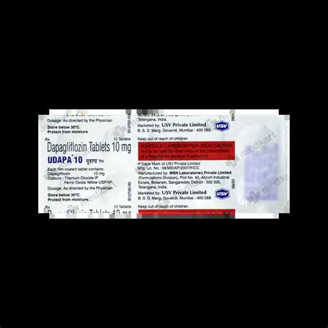 UDAPA 10MG TABLET 10'S Price, Uses, Side Effects & Substitutes | Medkart