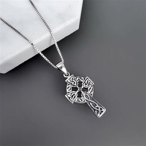 Sterling Silver Celtic Cross Necklace, Sterling Silver Celtic Cross ...