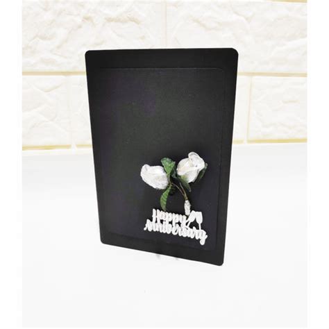 Jual anniversary card simple black / kartu ucapan - sesuai gambar ...