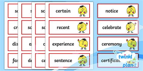 PlanIt Spelling Year 4 Term 2B Word Cards