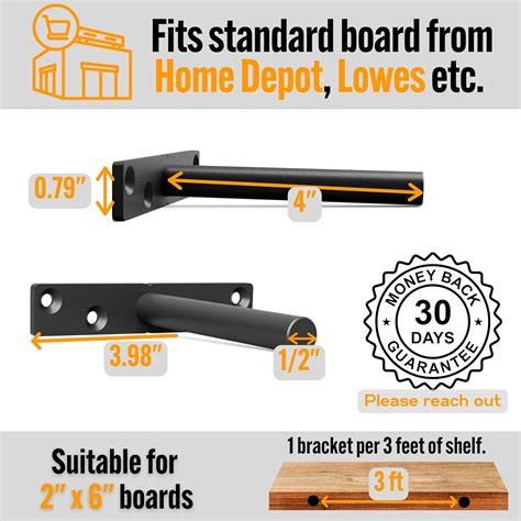 EVALD Heavy Duty Floating Shelf Bracket | 4-Inch India | Ubuy