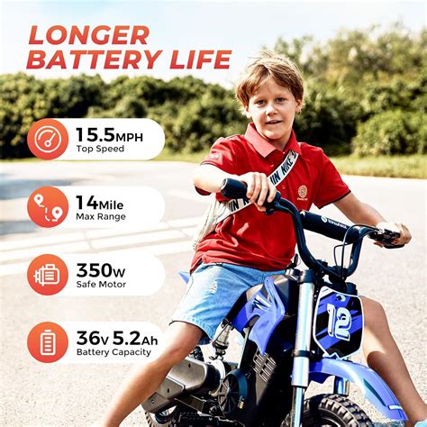 isinwheel A12 Electric Dirt Bike for Kids, 36V 350W India | Ubuy