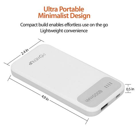 Powerup 6000mah Power Bank Enerpac6000 Duo-usb - Grey – Inspireonline