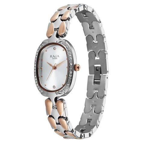 Buy Online Titan Raga Showstopper Quartz Analog Silver Dial Two Toned ...