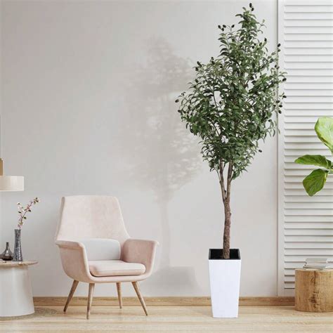 Artificial Olive Tree 5 Ft Fake Plants Potted Olive Tree Indoor For ...