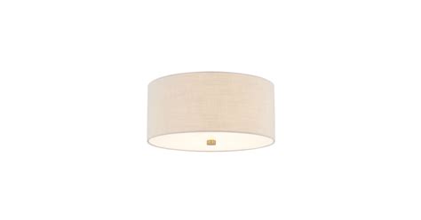 Justice Design Group FAB-9735-CREM-BRSS Classic 3 Light 14" Wide Flush ...