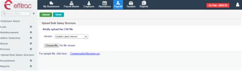 Upload bulk salary structure in Payroll Software | User Manual - effitrac