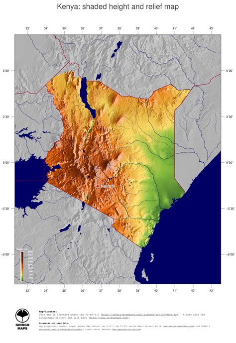 Map Kenya; GinkgoMaps continent: Africa; region: Kenya