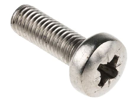 RS PRO | RS PRO Pozi M5 Pan A2 304 Stainless Steel Machine Screws DIN ...