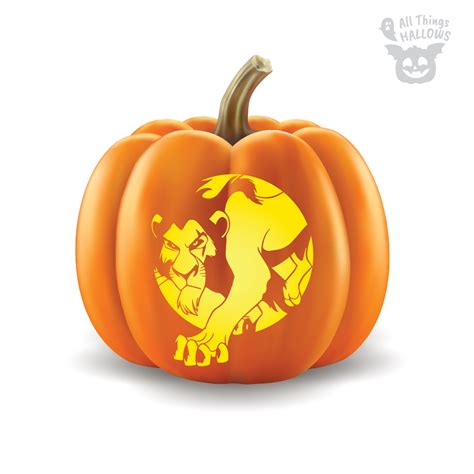 Lion King Pumpkin Templates Fungi Fantasy Pumpkin Carving Stencil
