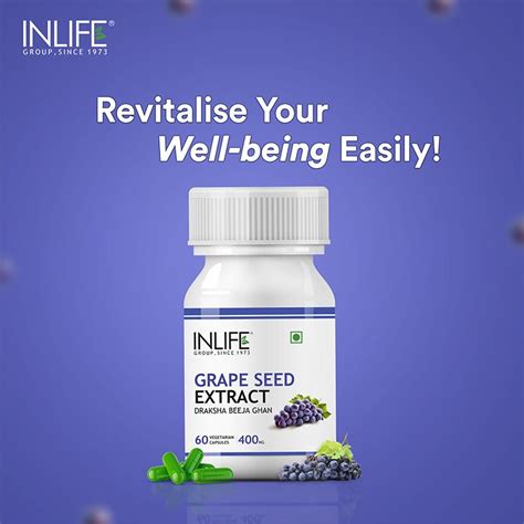 Buy Grape Seed Extract Vegetarian Capsules - Inlife Online