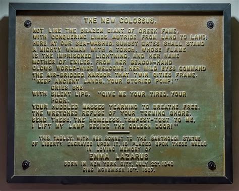 The True Intent and Lady Behind the Famous Poem Etched on the Statue of ...