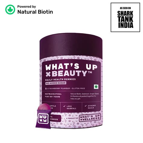 Beauty Gummies - Biotin Supplements for Skin, Hiar, & Nails – What's Up ...