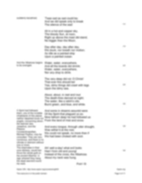 SOLUTION: The rime of the ancient mariner poem - Studypool