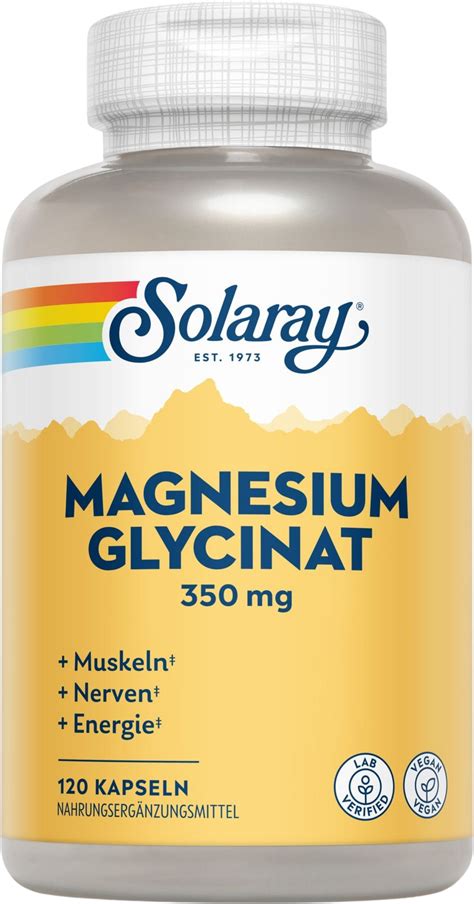 Magnesium Glycinate, 120 cápsulas - Solaray - VitalAbo Tienda Online España