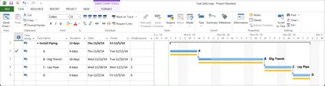 Image result for MS Project How to Split a Task