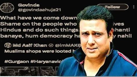 Govinda deletes Twitter after controversial 'Haryana' tweet; comes up ...