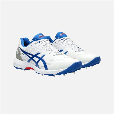 Asics 350 Not Out FF White/Tuna Blue Cricket Shoes - Cric Studio